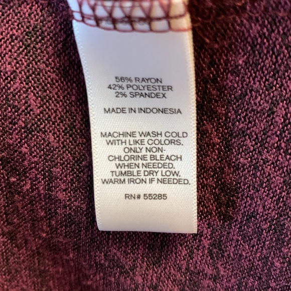 Express SzMed flowing open front Purple/Black lightweight sweater businesscasual - Picture 5 of 7